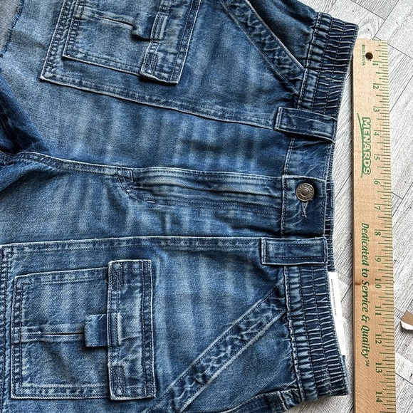 NWT AMERICAN EAGLE Highest Rise 90s Boyfriend Cargo Denim Jean Shorts Sz 8‎ - Picture 9 of 14